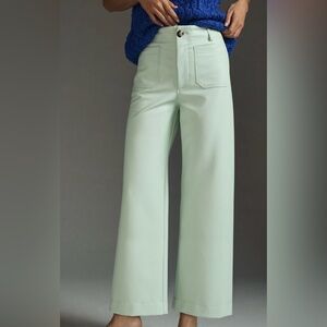 Anthropologie Maeve Mint Green Colette Faux Leather Pants Size 31